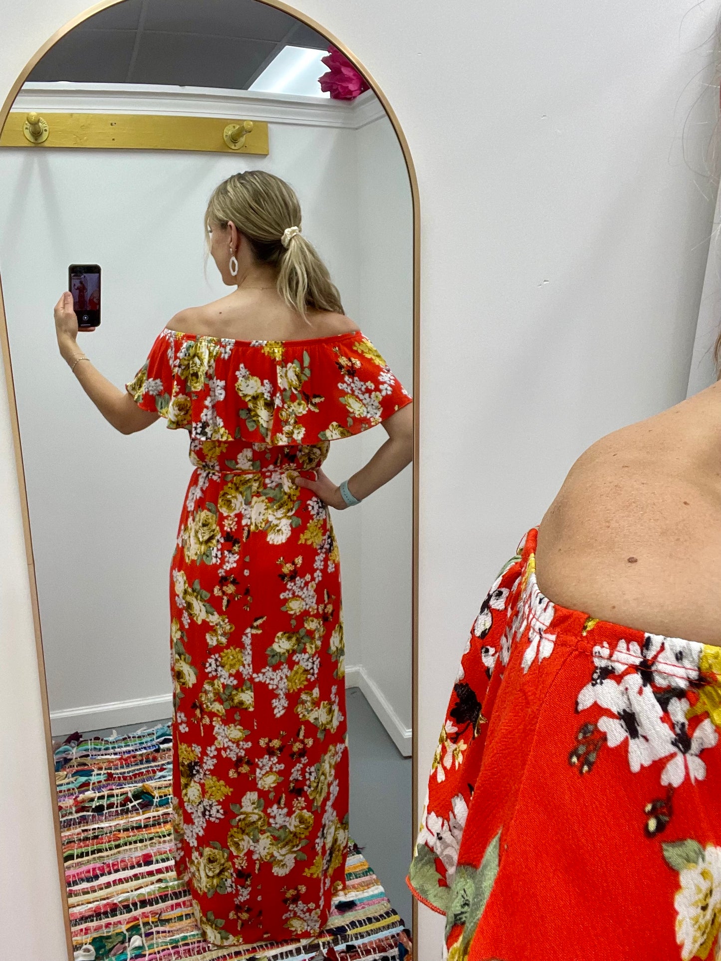 Floral Red Maxi Dress