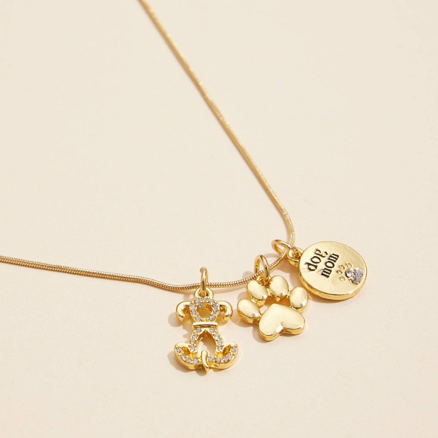 Dog Mom Charm Necklace