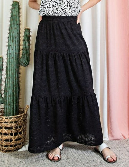 Tiered Maxi Skirt