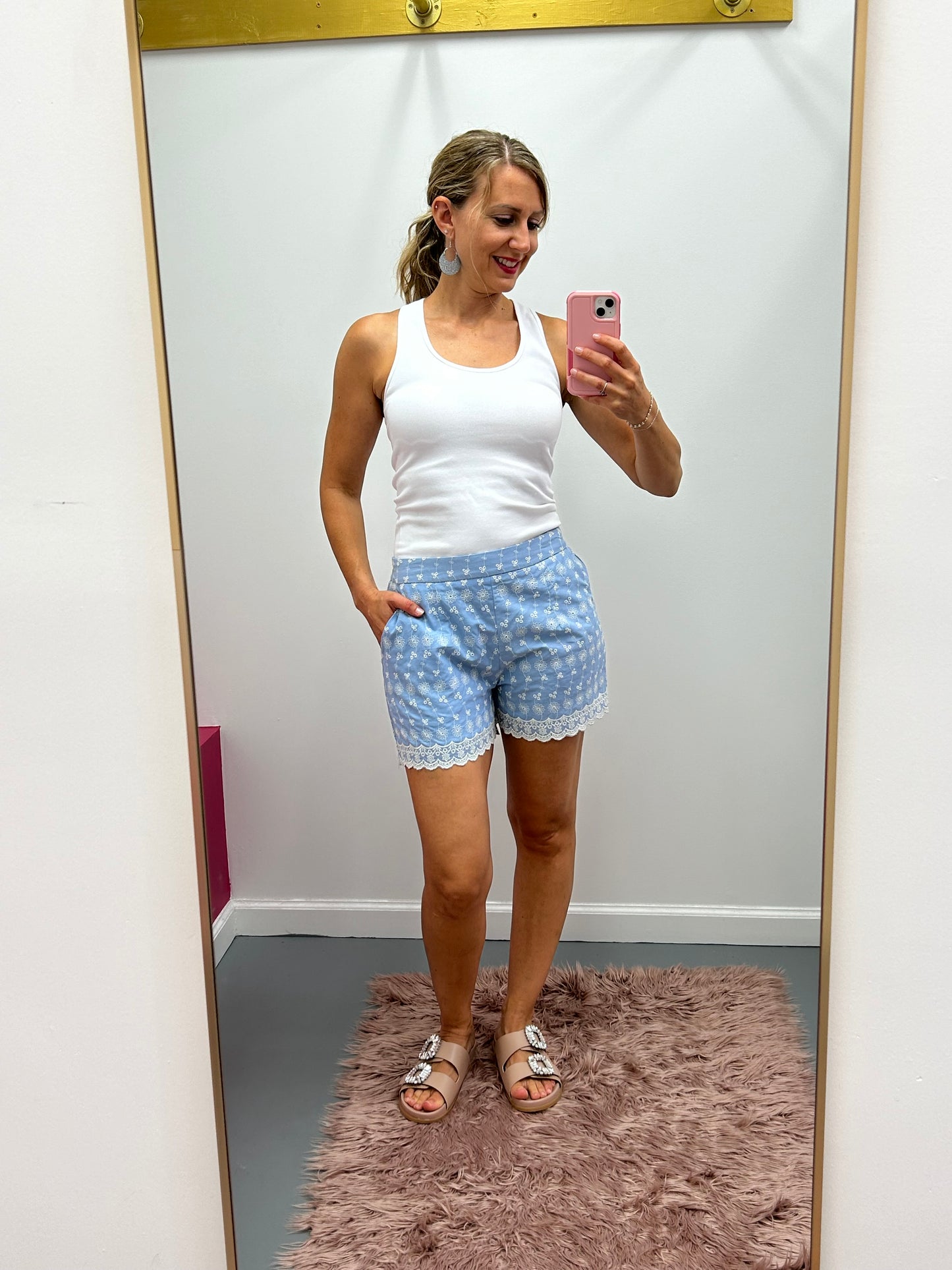 Eyelet Shorts