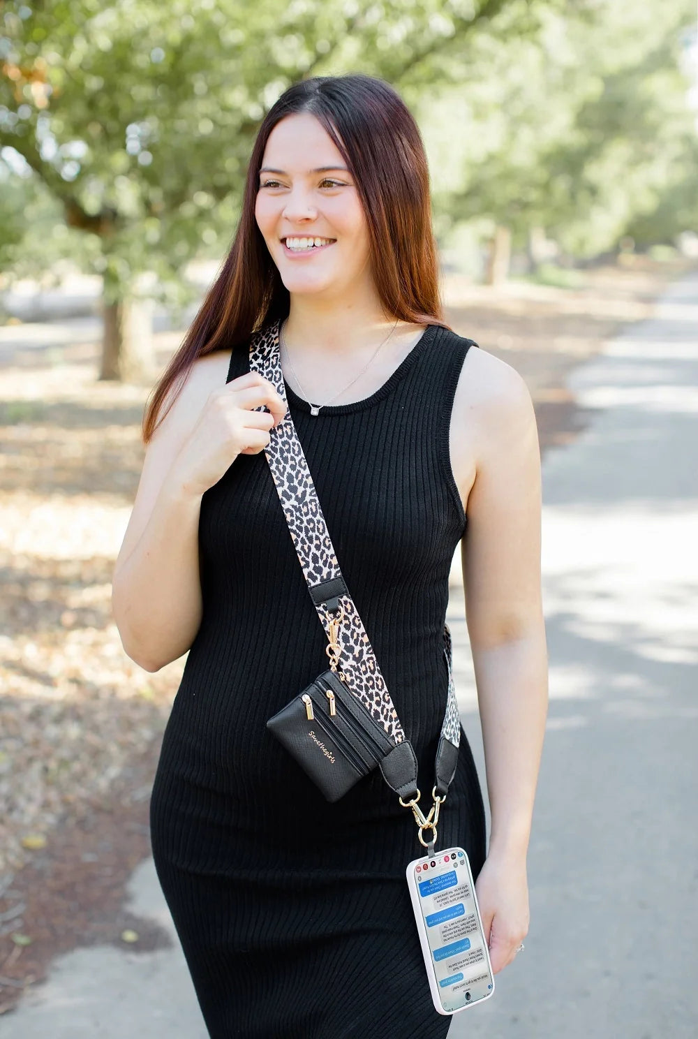 Clip & Go Strap w Pouch Leopard