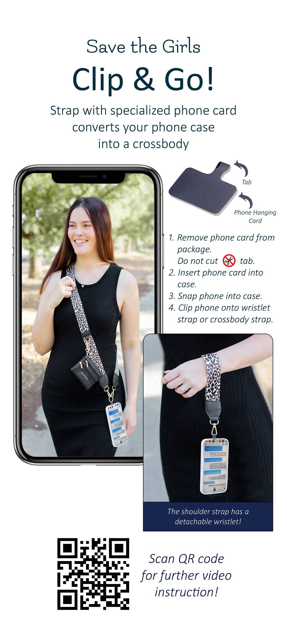 Clip & Go Strap w Pouch Black