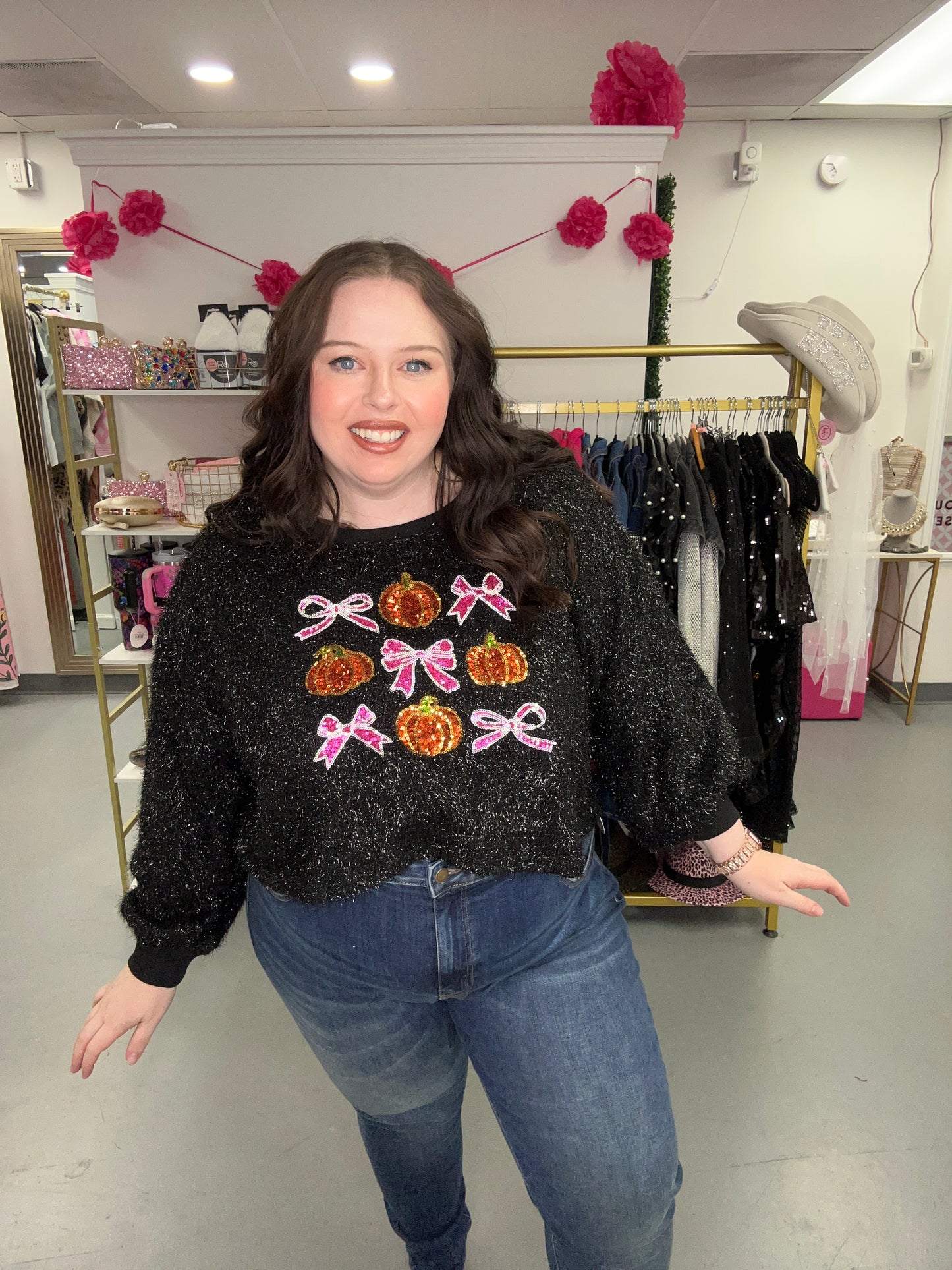 Pumpkins & Bows Sweater