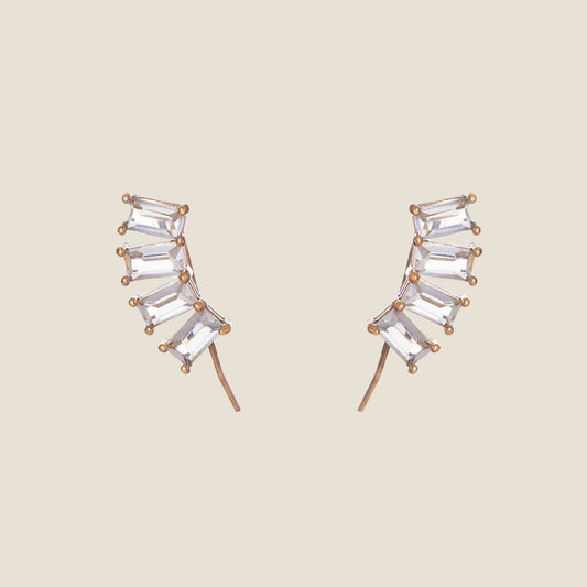 Classic Crystal Baguette Ear Climbers