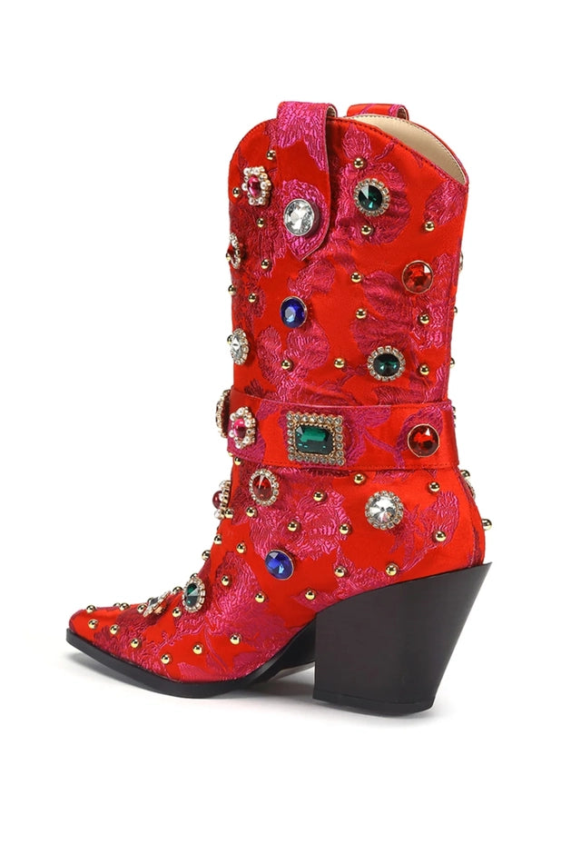 Glam Girl Booties Red