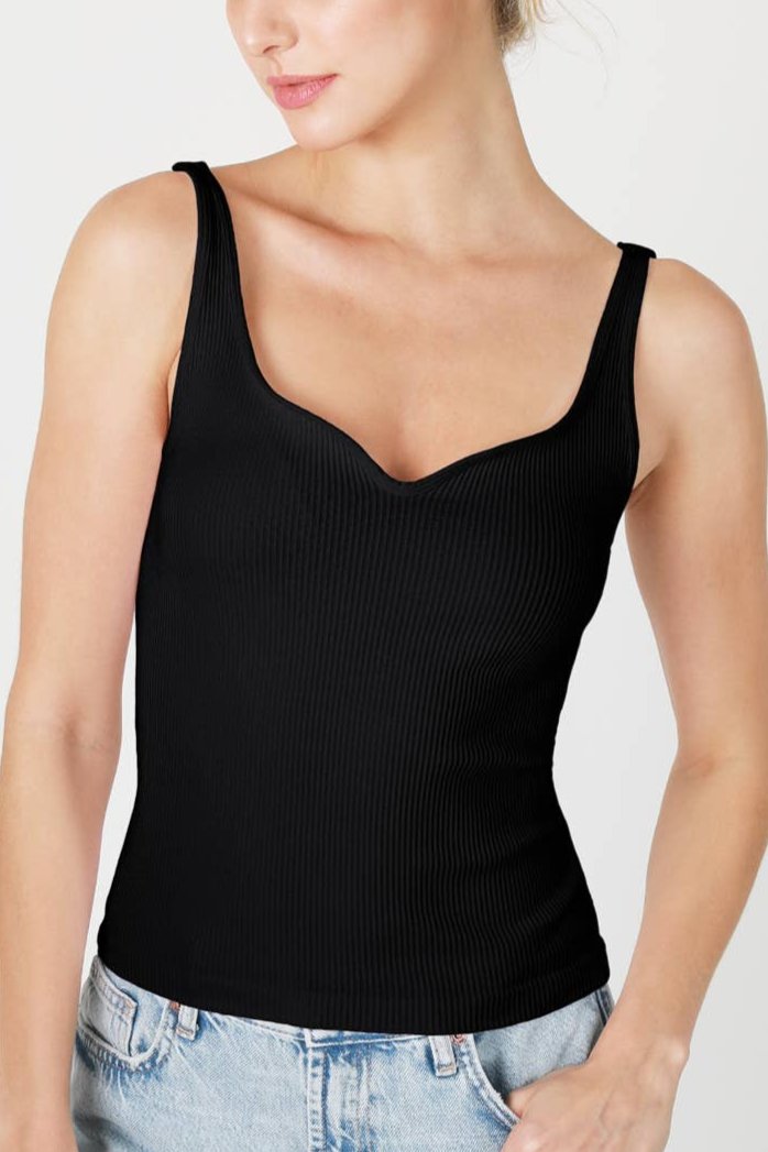 Ribbed Sweetheart Tank