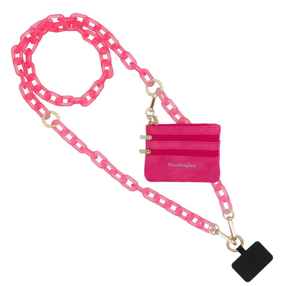 Clip & Go Chain w Pouch Pink