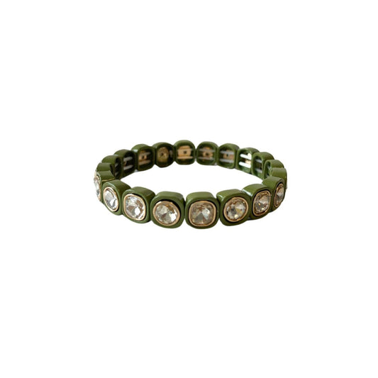 Bling Bracelet Thin Fern Olive