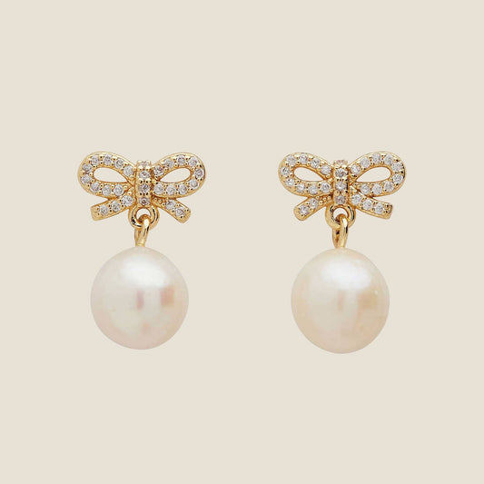 Bow and Pearl Studs