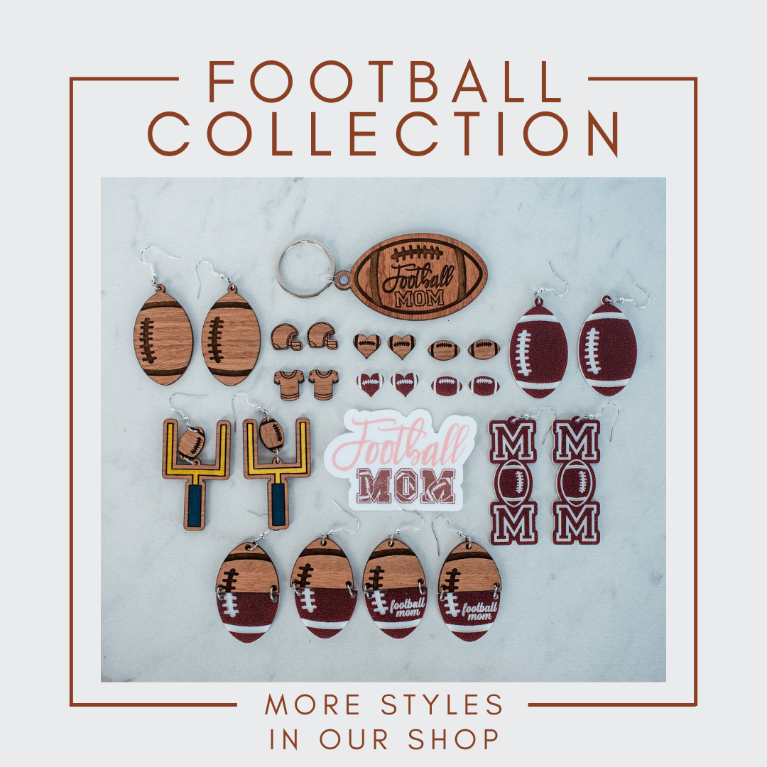 Football Stud Earrings