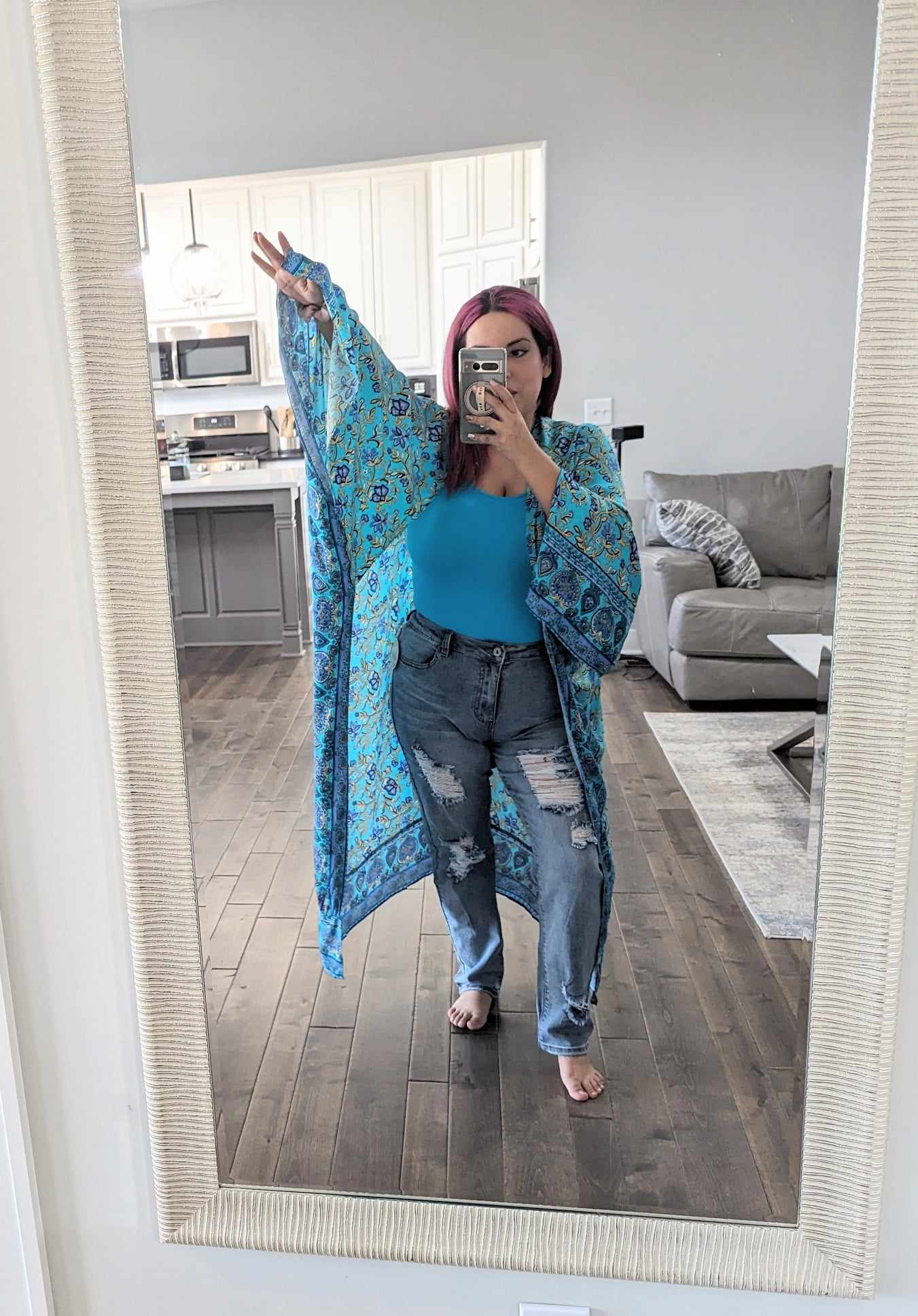 Paisley Kimono Blue