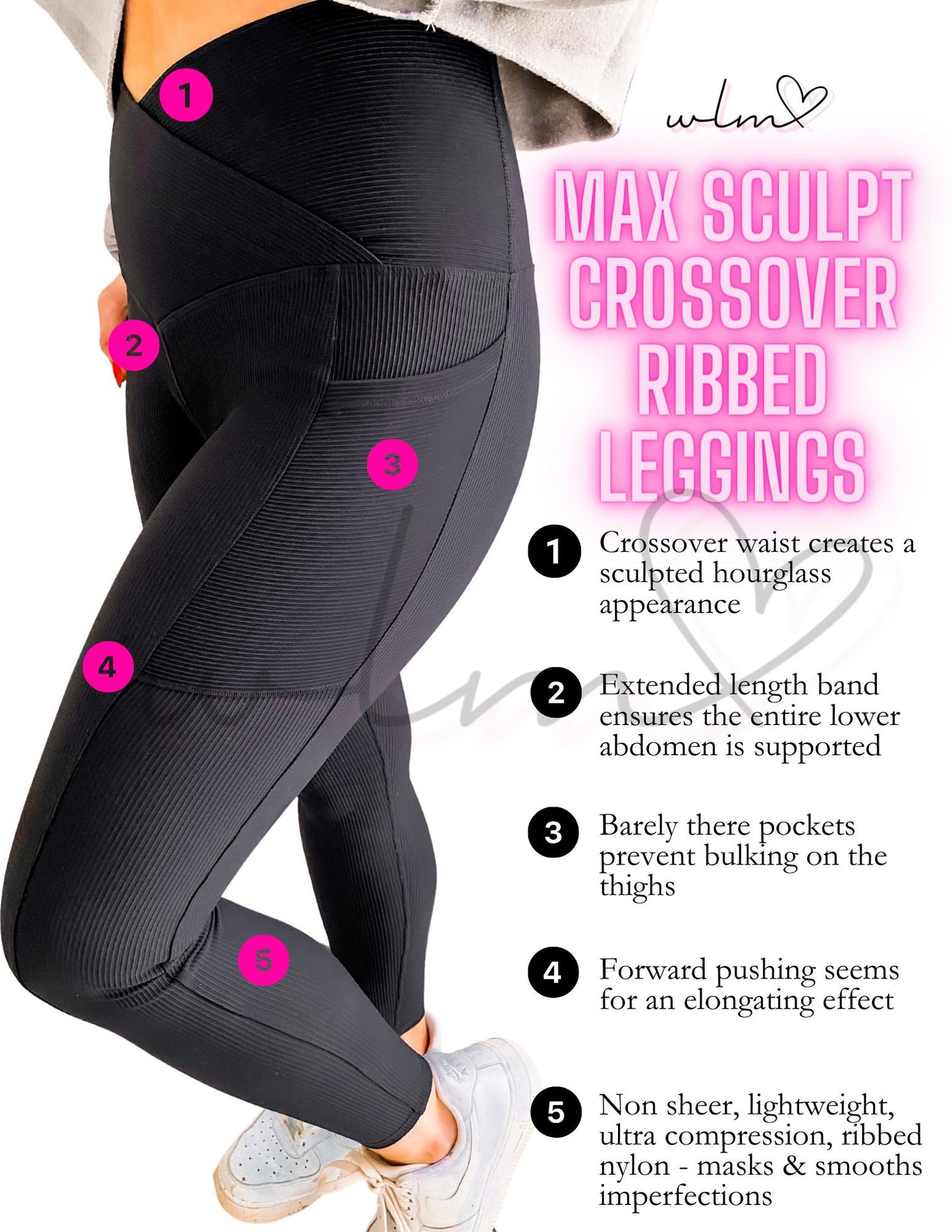 Max Sculpt Ribbed Leggings Lavender