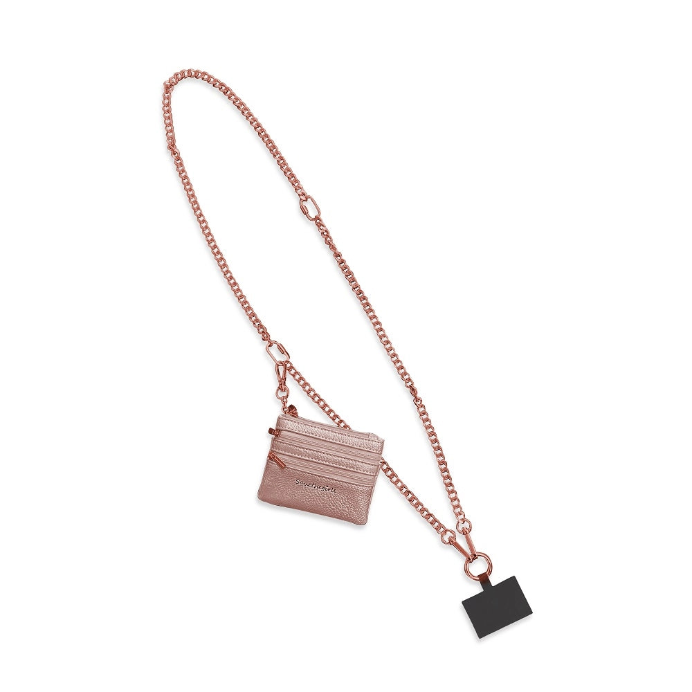 Clip & Go Chain w Pouch Rose Gold