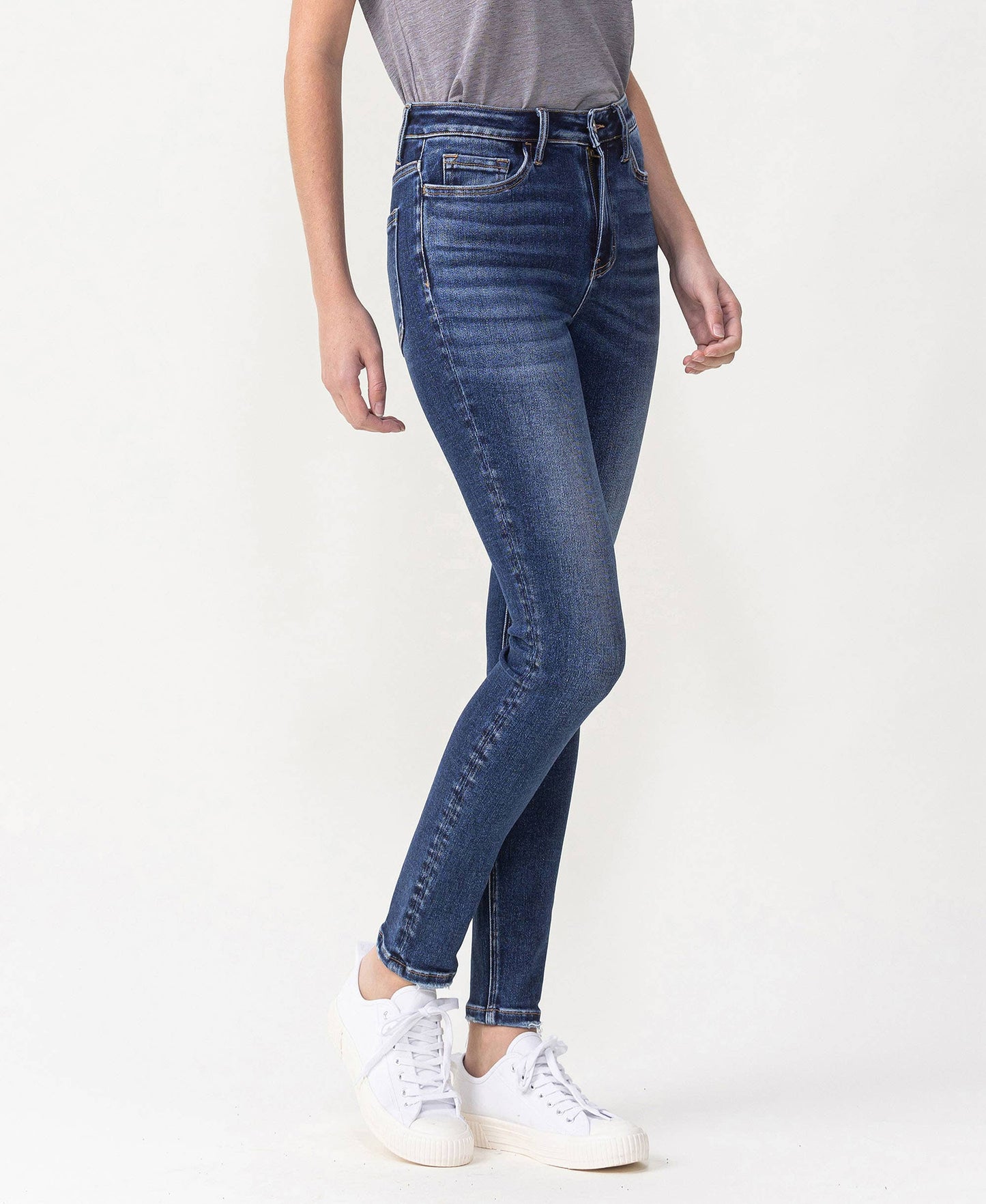 High Rise Ankle Skinny Jeans