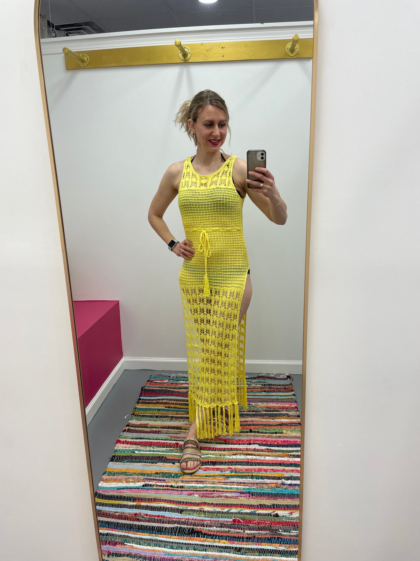 Beach Cover Up Yellow