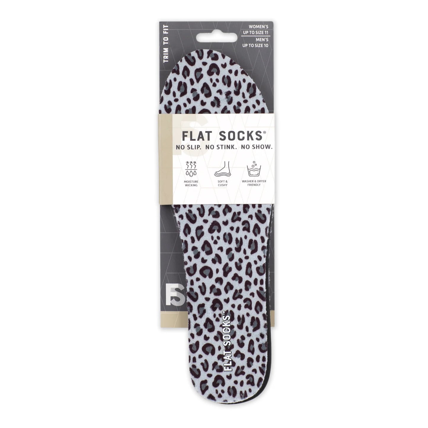 Flat Socks Snow Leopard