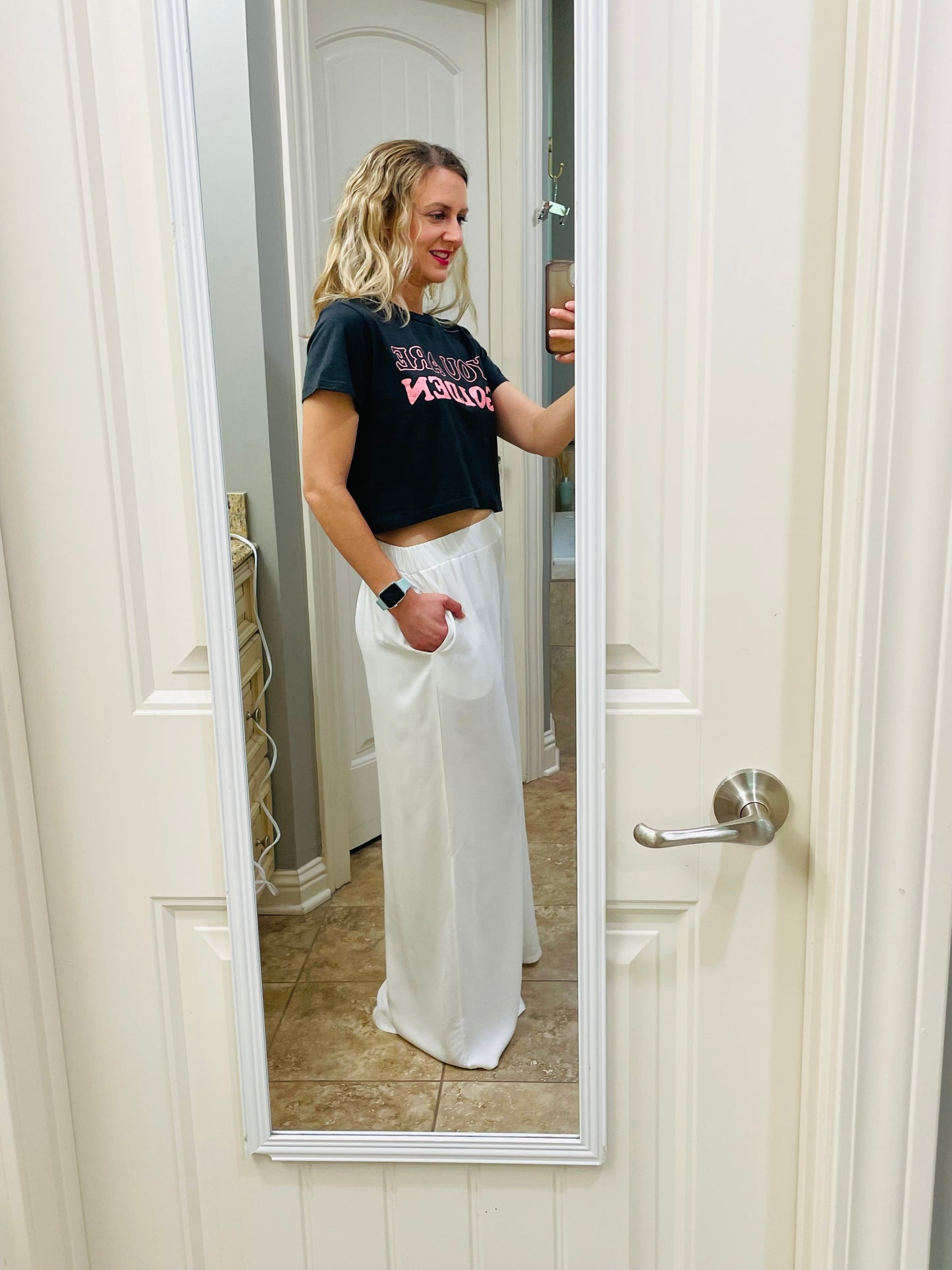 Breezy Wide Leg Pants White