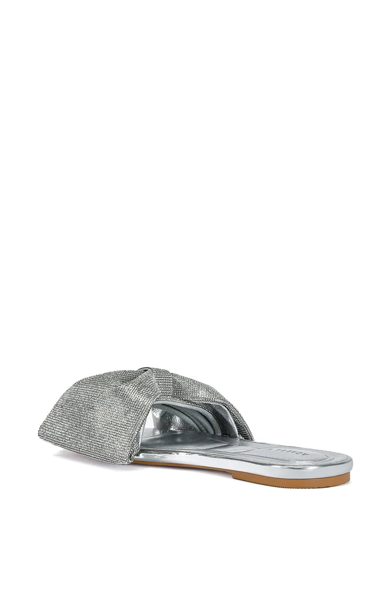Glam Silver Bow Sandal