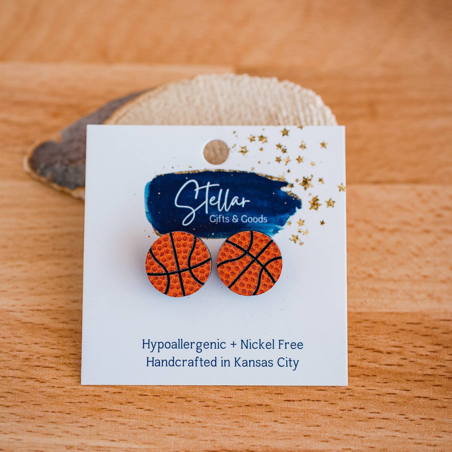 Basketball Stud Earrings