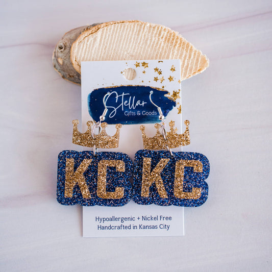 KC Crown Dangle Earrings