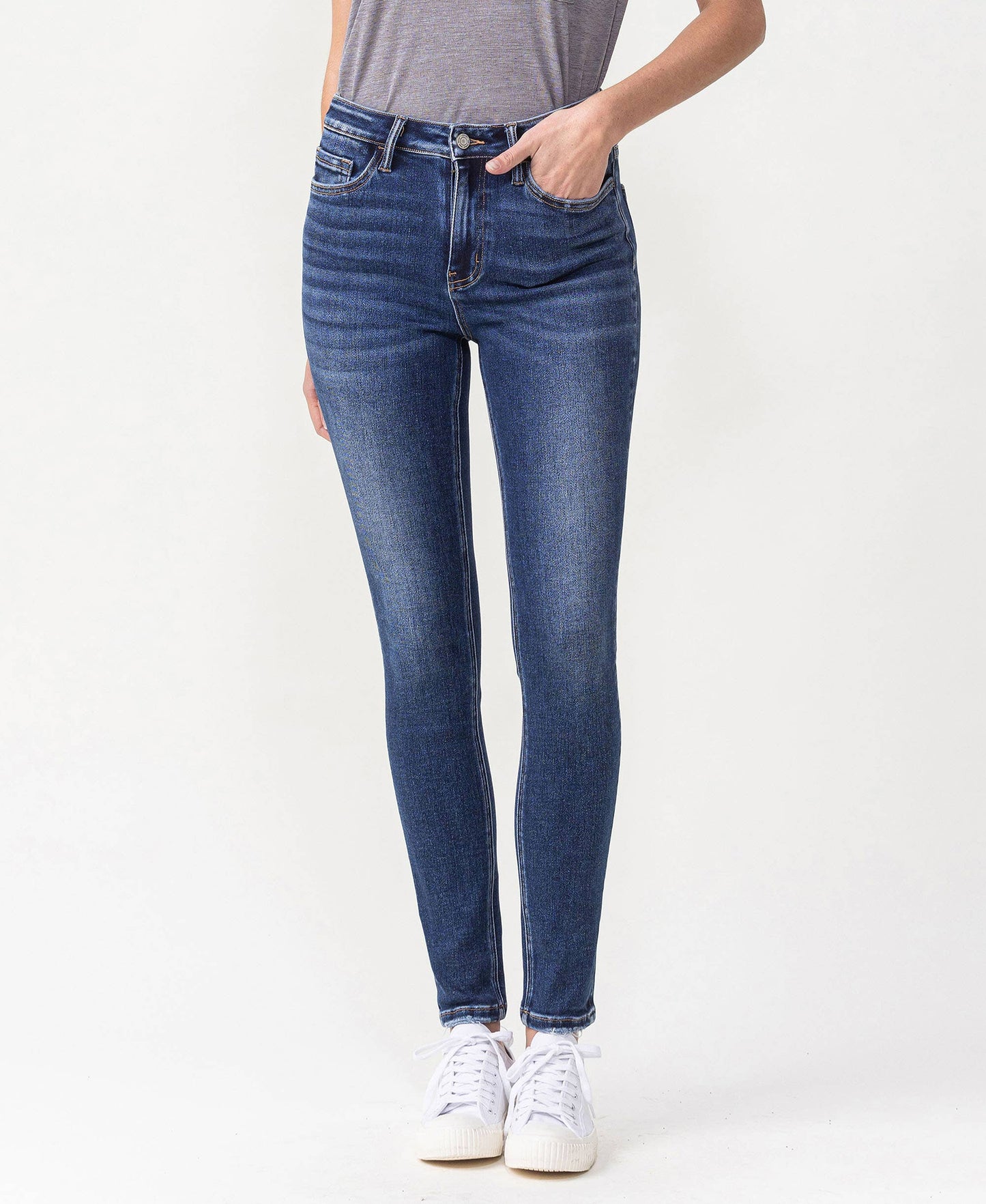 High Rise Ankle Skinny Jeans