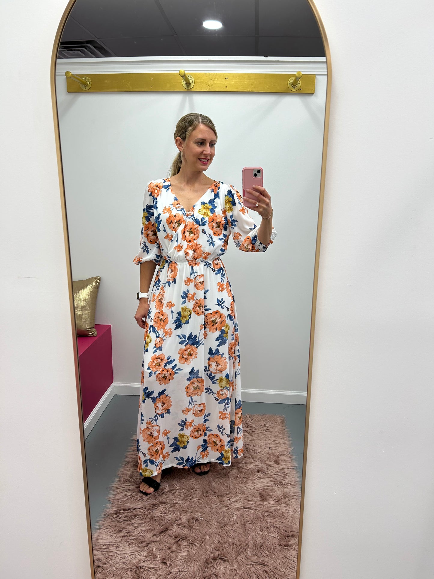 Chiffon Floral Maxi Dress