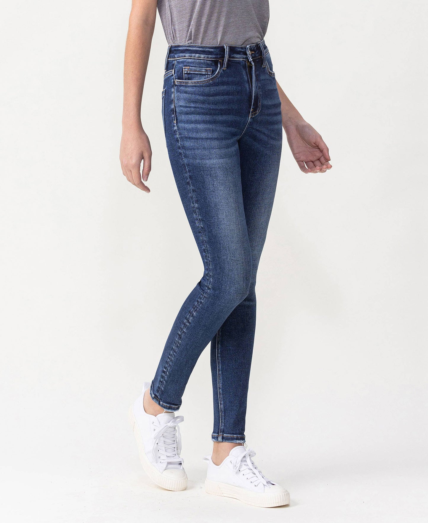 High Rise Ankle Skinny Jeans