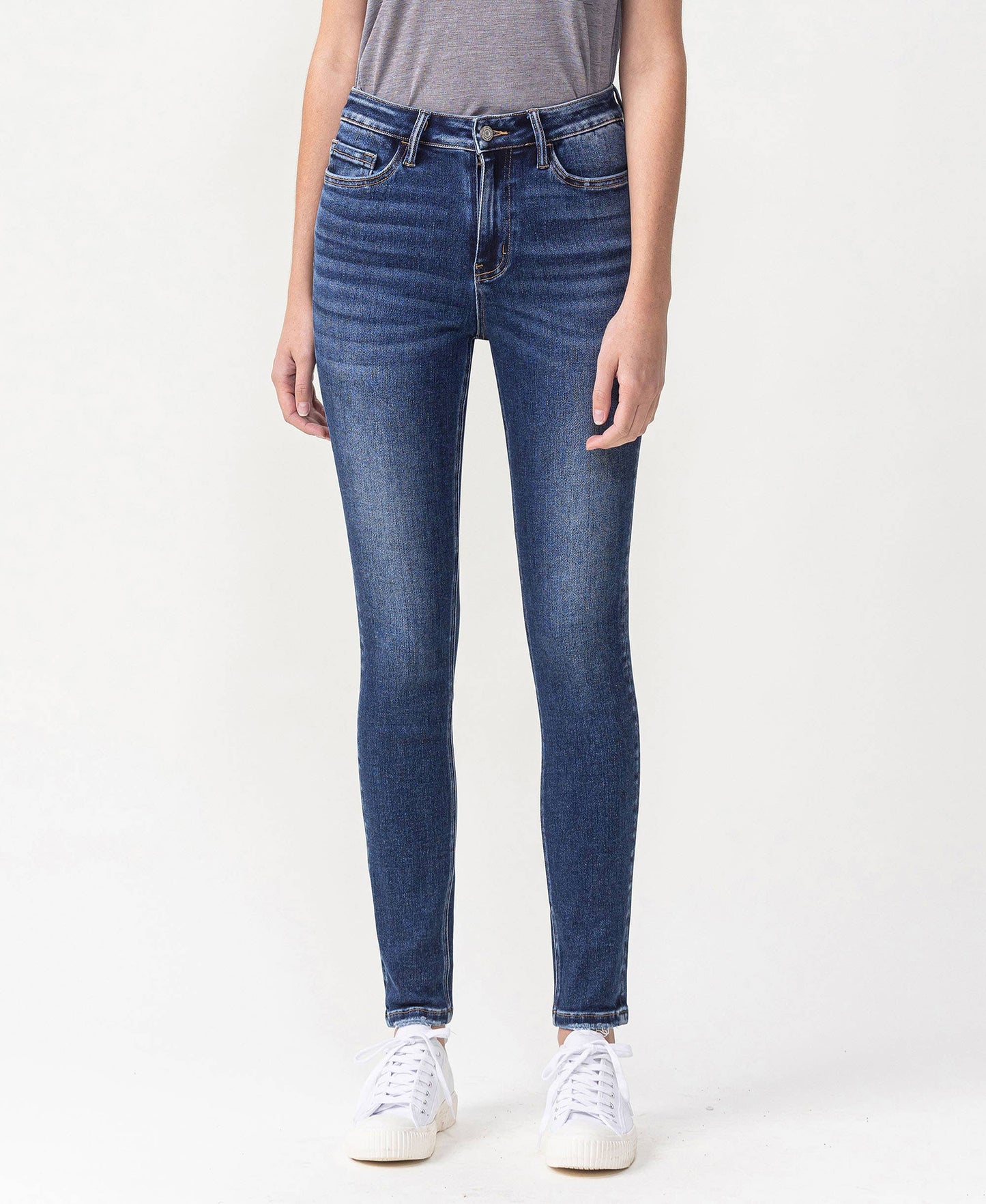 High Rise Ankle Skinny Jeans