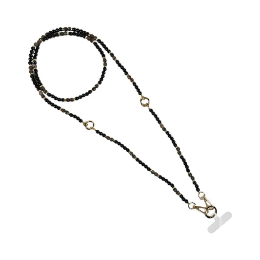 Clip & Go Beaded Strap Black Gold