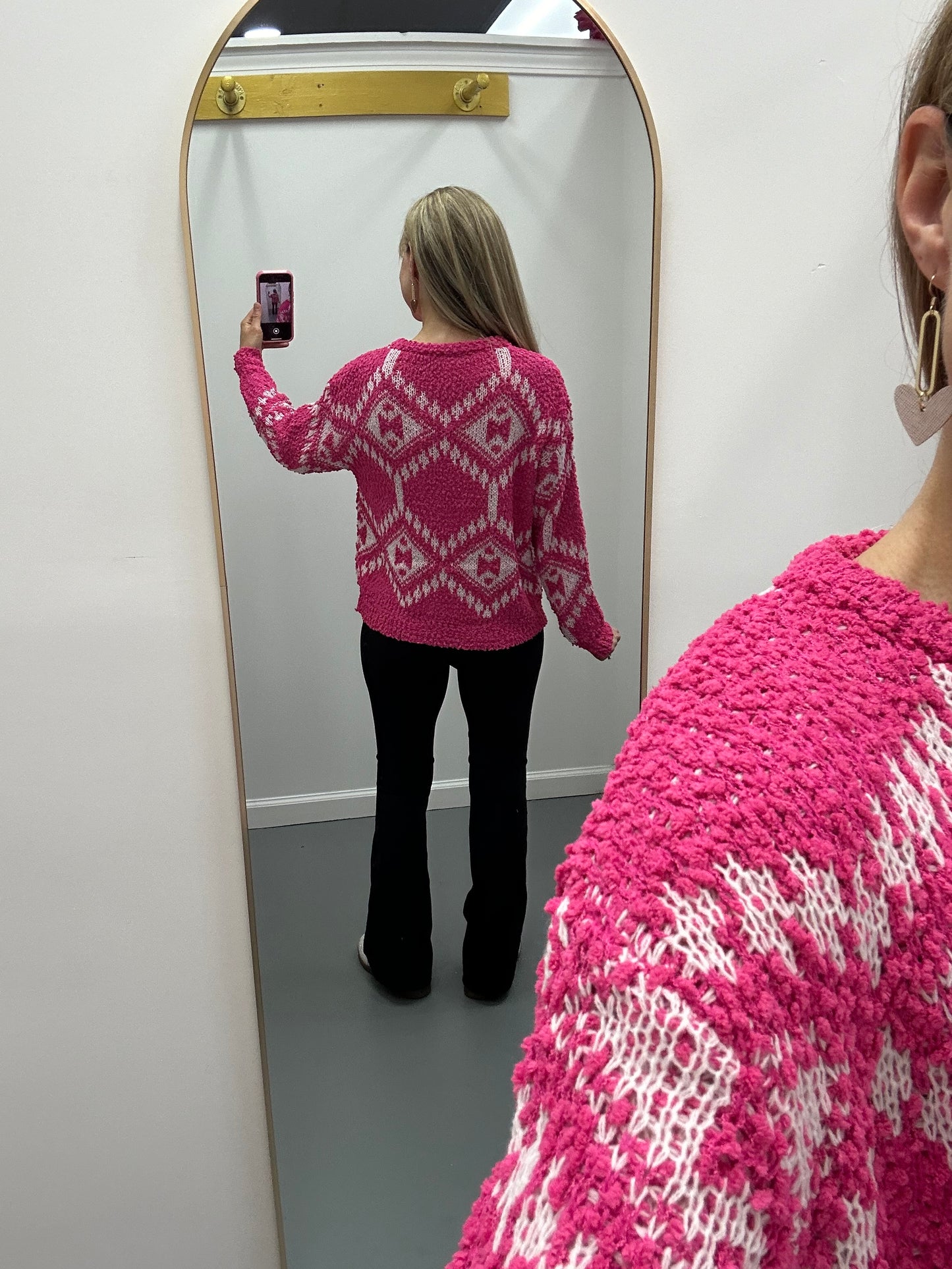 Pink Popcorn Sweater