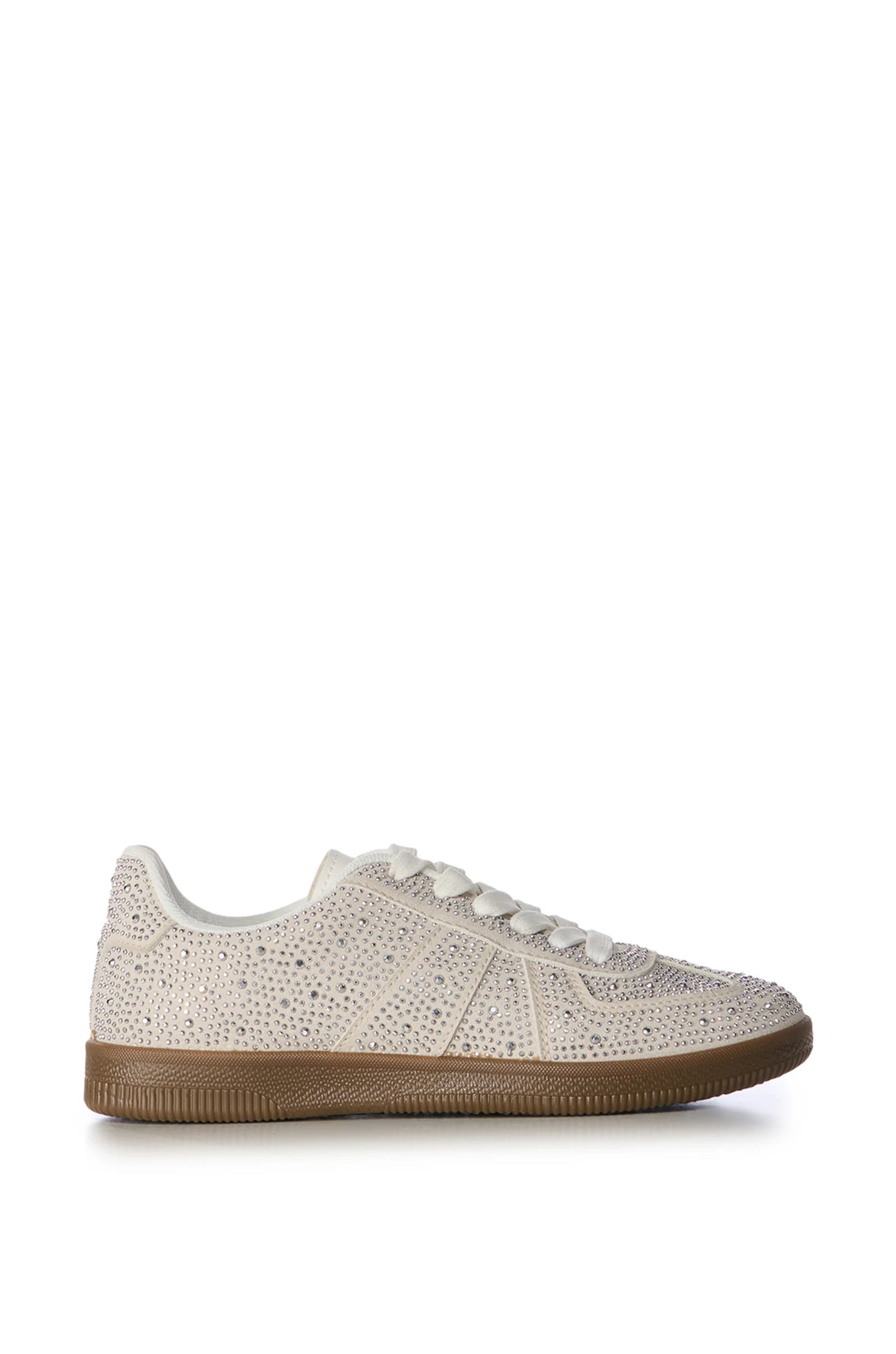 Rhinestone Sneakers Cream