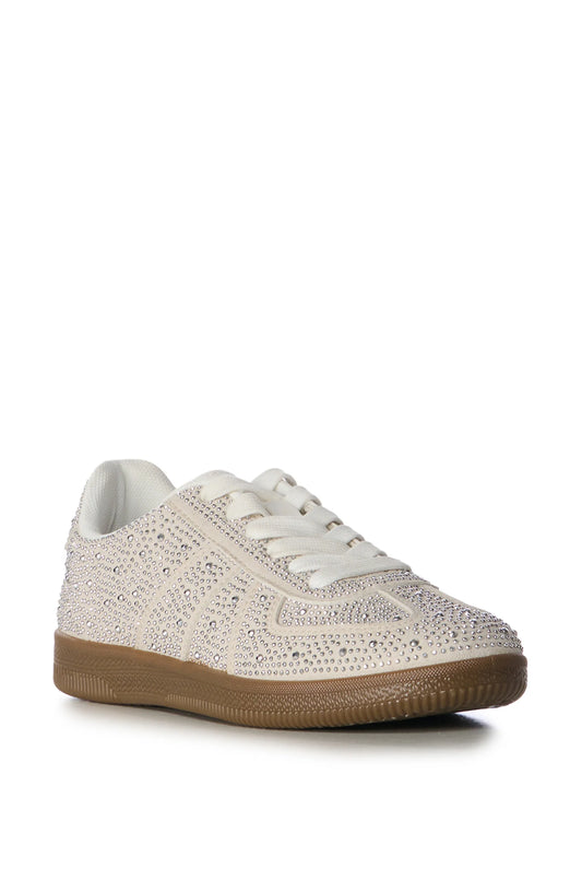 Rhinestone Sneakers Cream