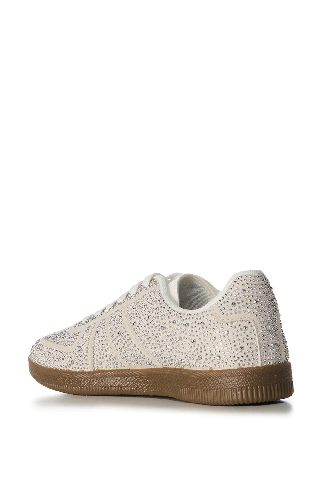 Rhinestone Sneakers Cream