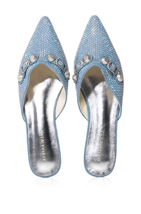 Denim Sparkle Mule