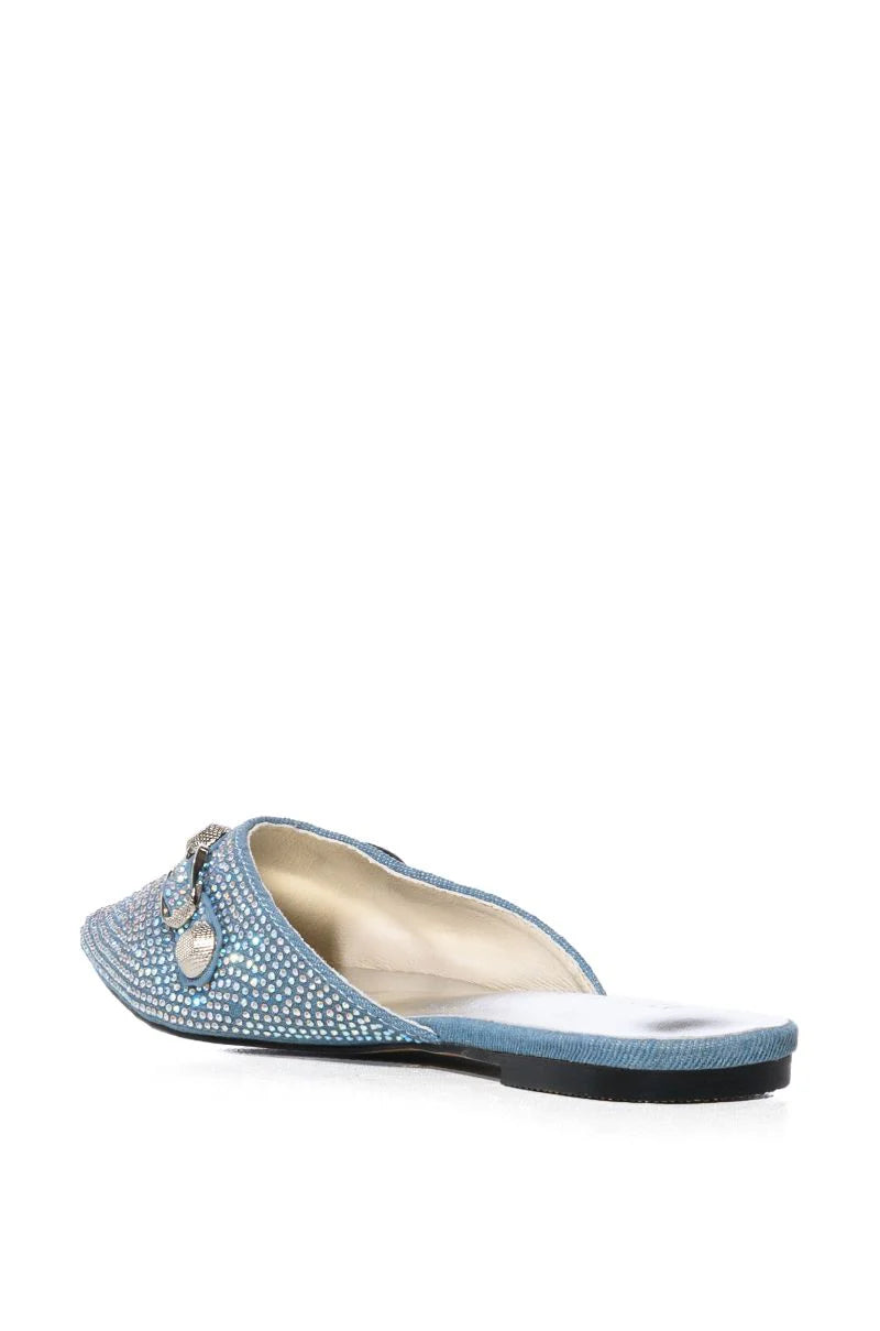 Denim Sparkle Mule