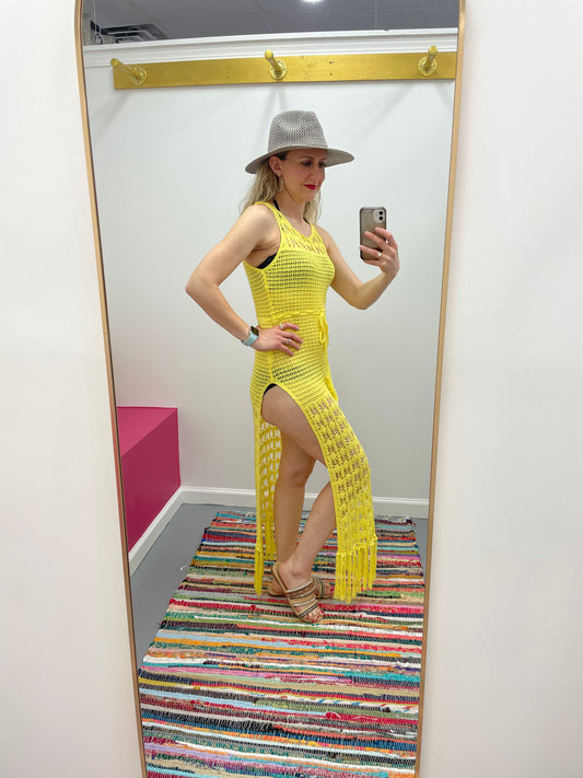 Beach Cover Up Yellow