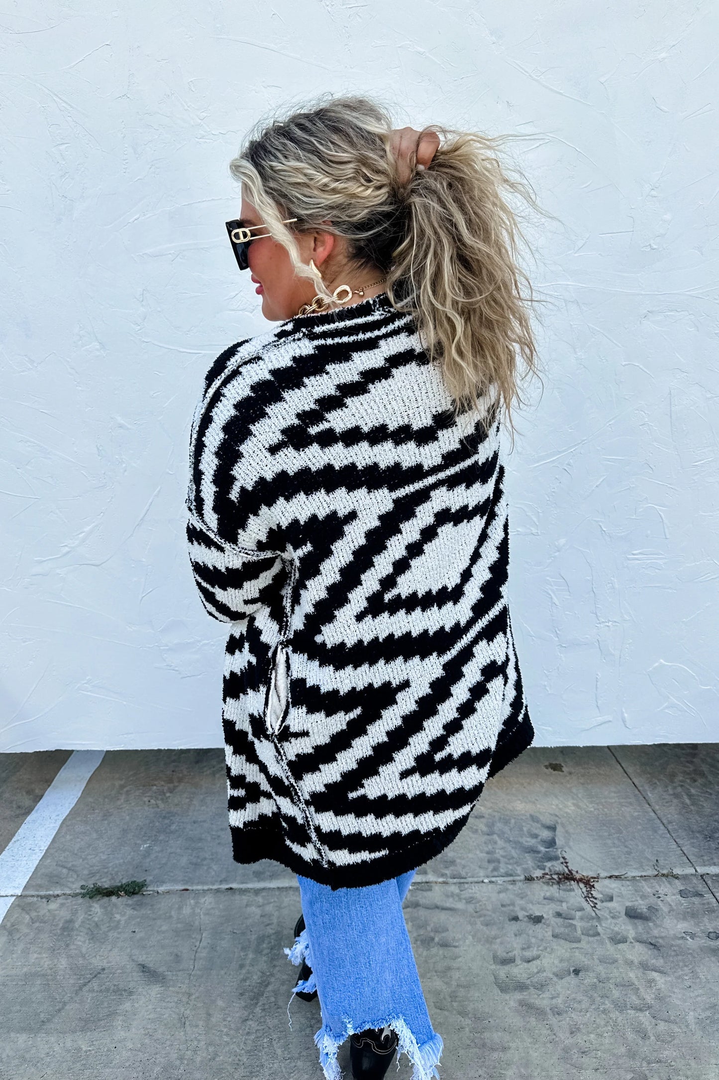 Aztec Cloud Cardigan BW