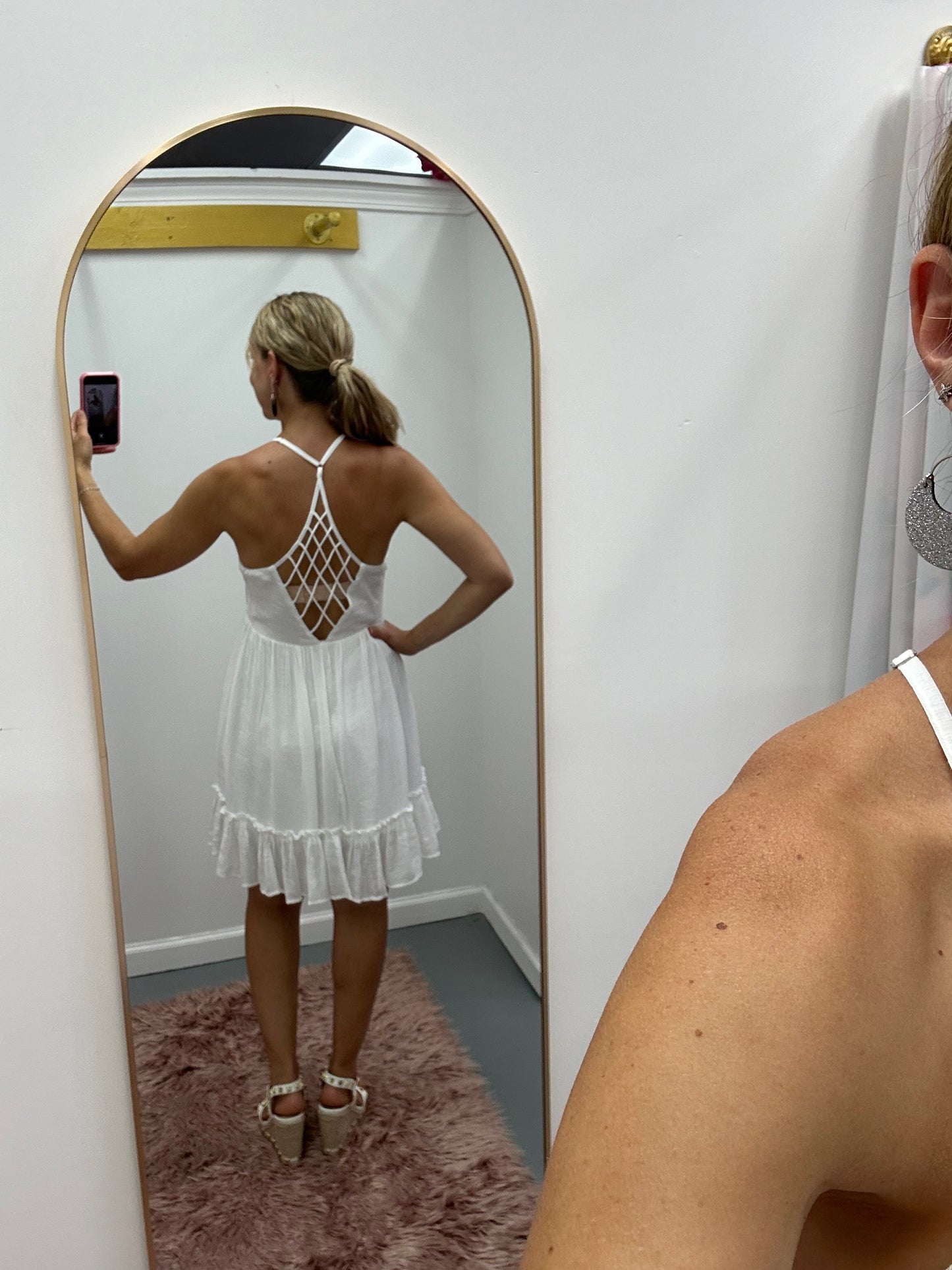 Lattice Open Back Dress