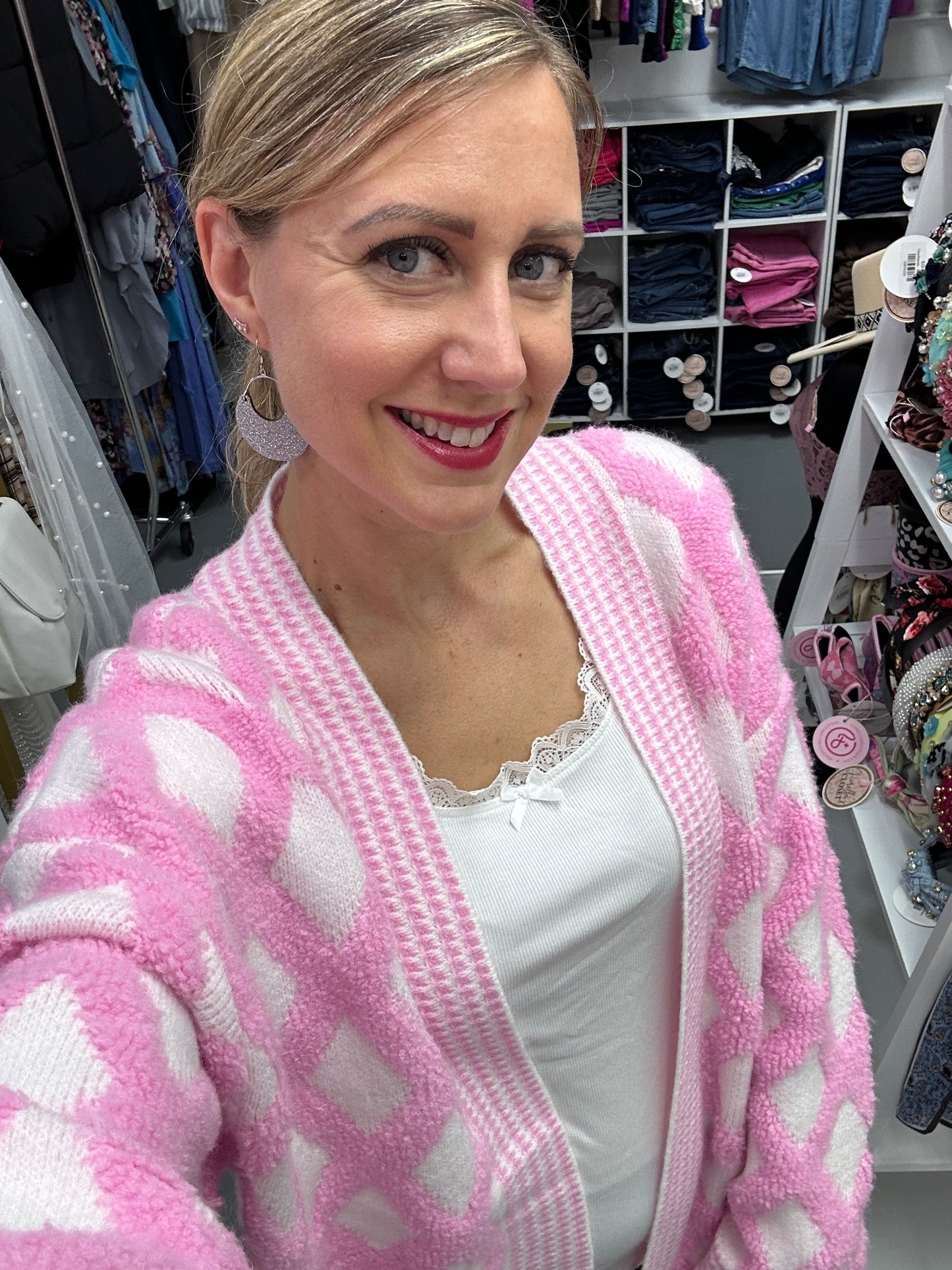 Pink Diamond Cardigan