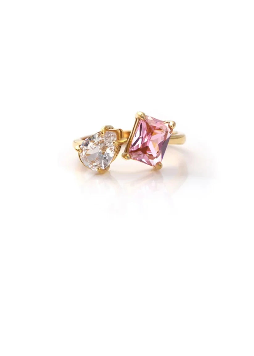 Double Sparkle Ring Pink