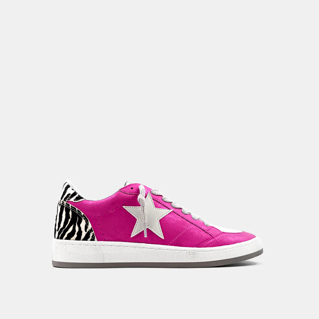 Paz Hot Pink Zebra Sneakers