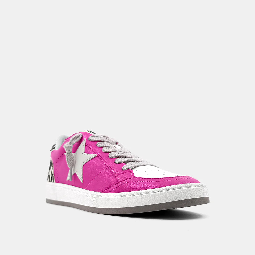 Paz Hot Pink Zebra Sneakers