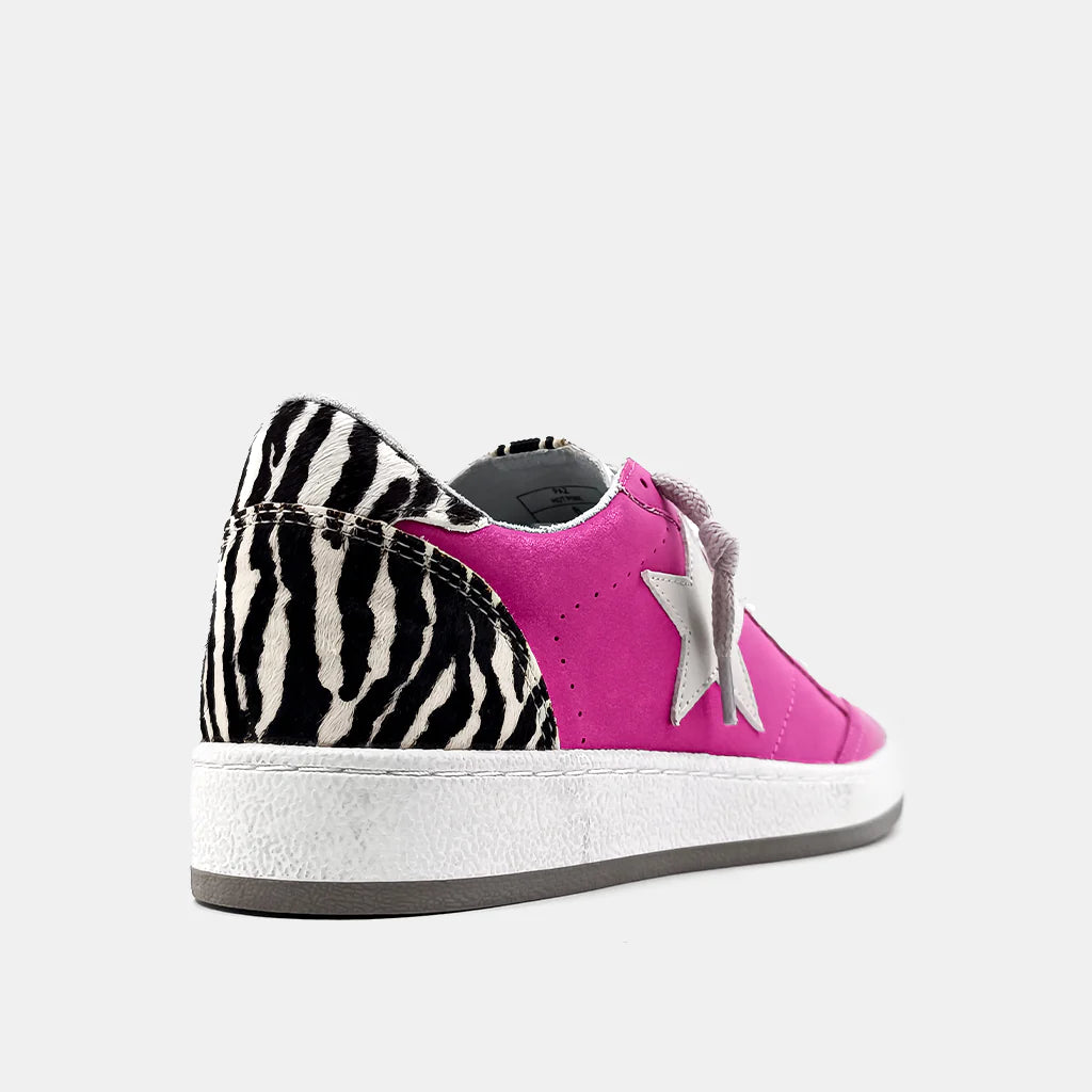 Paz Hot Pink Zebra Sneakers