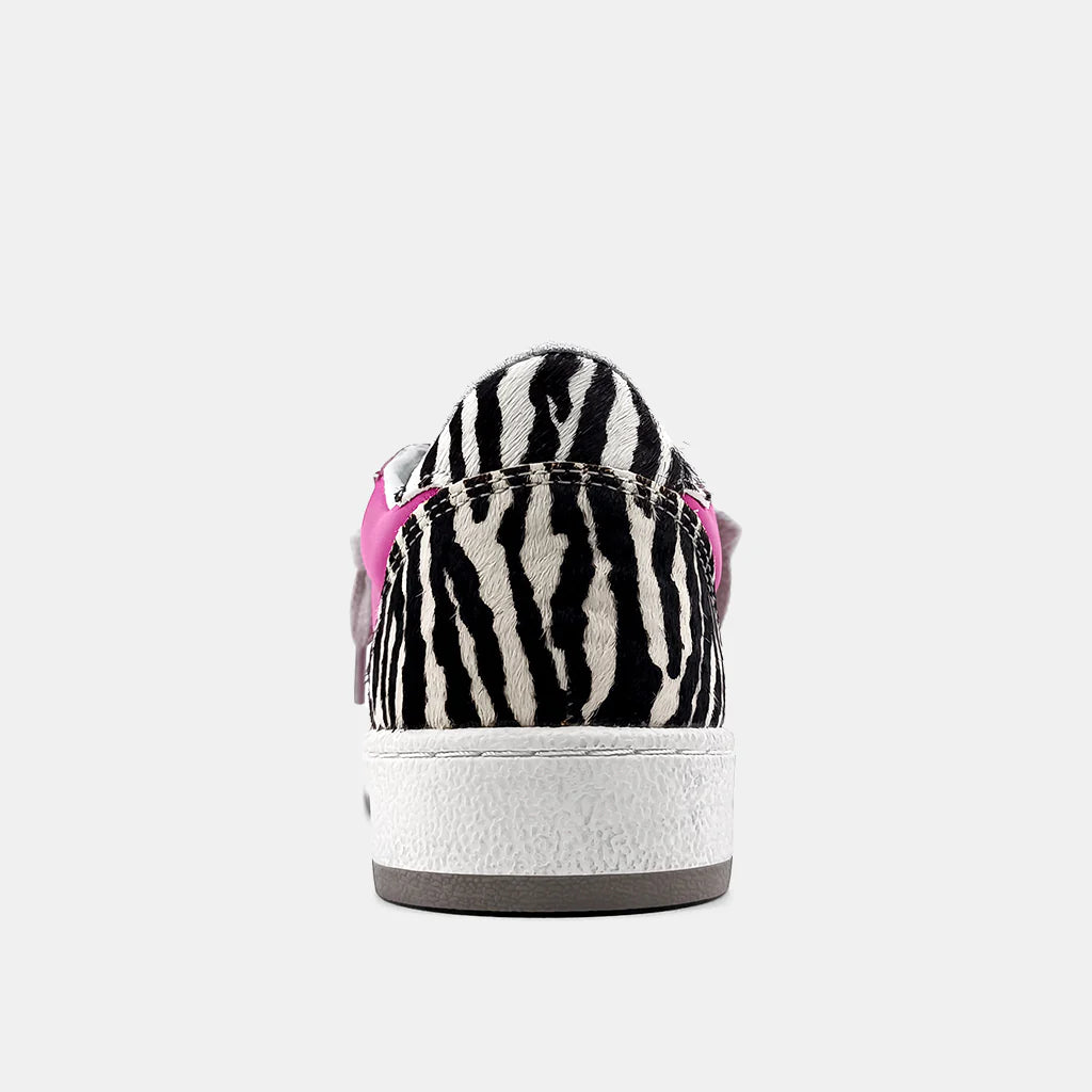 Paz Hot Pink Zebra Sneakers