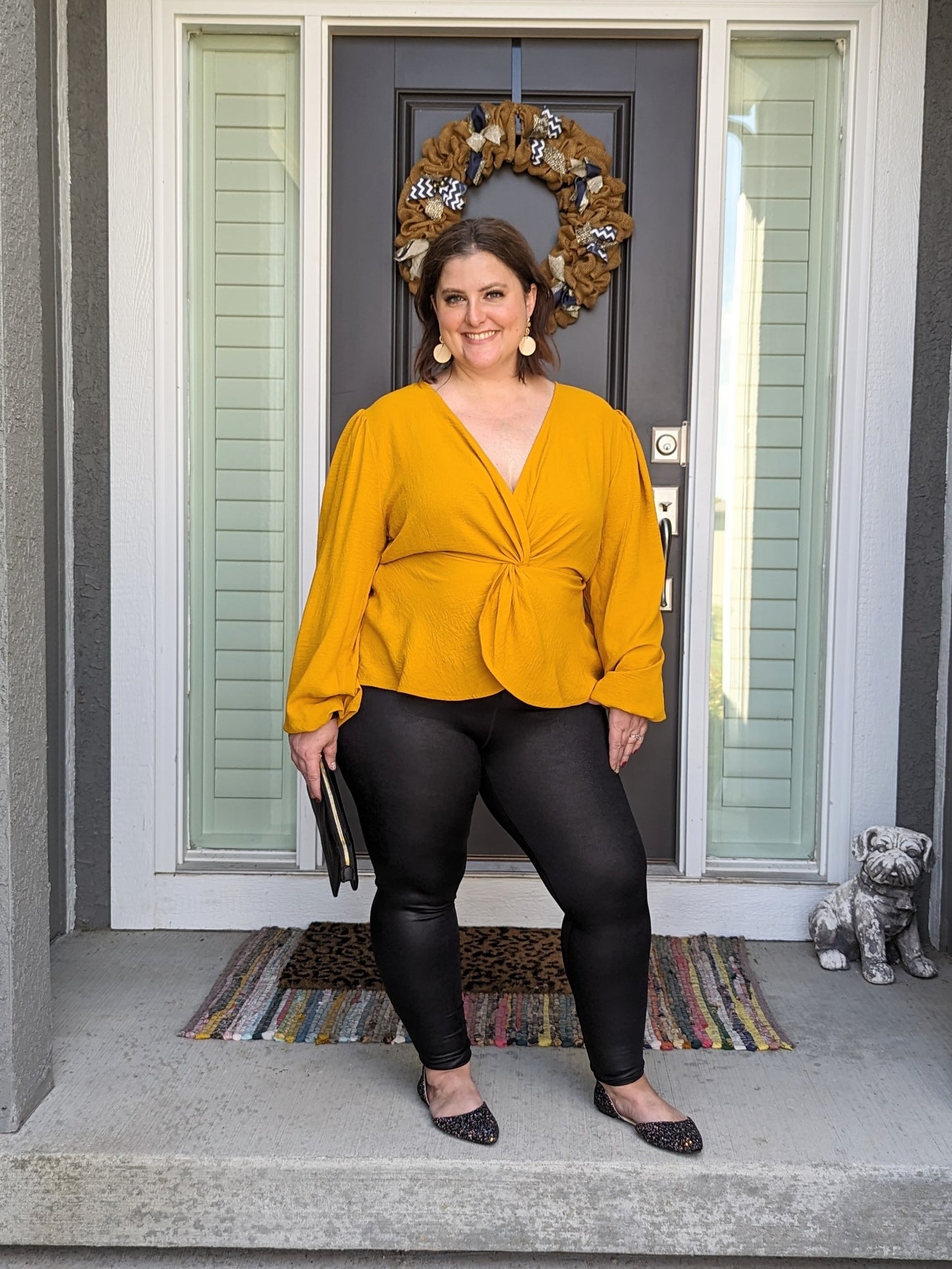 Curvy LS Top Mustard