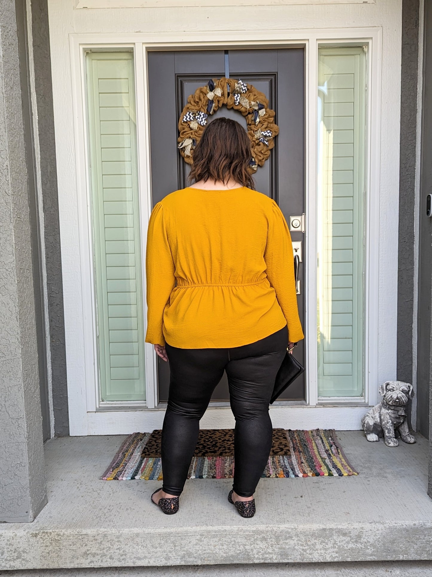 Curvy LS Top Mustard