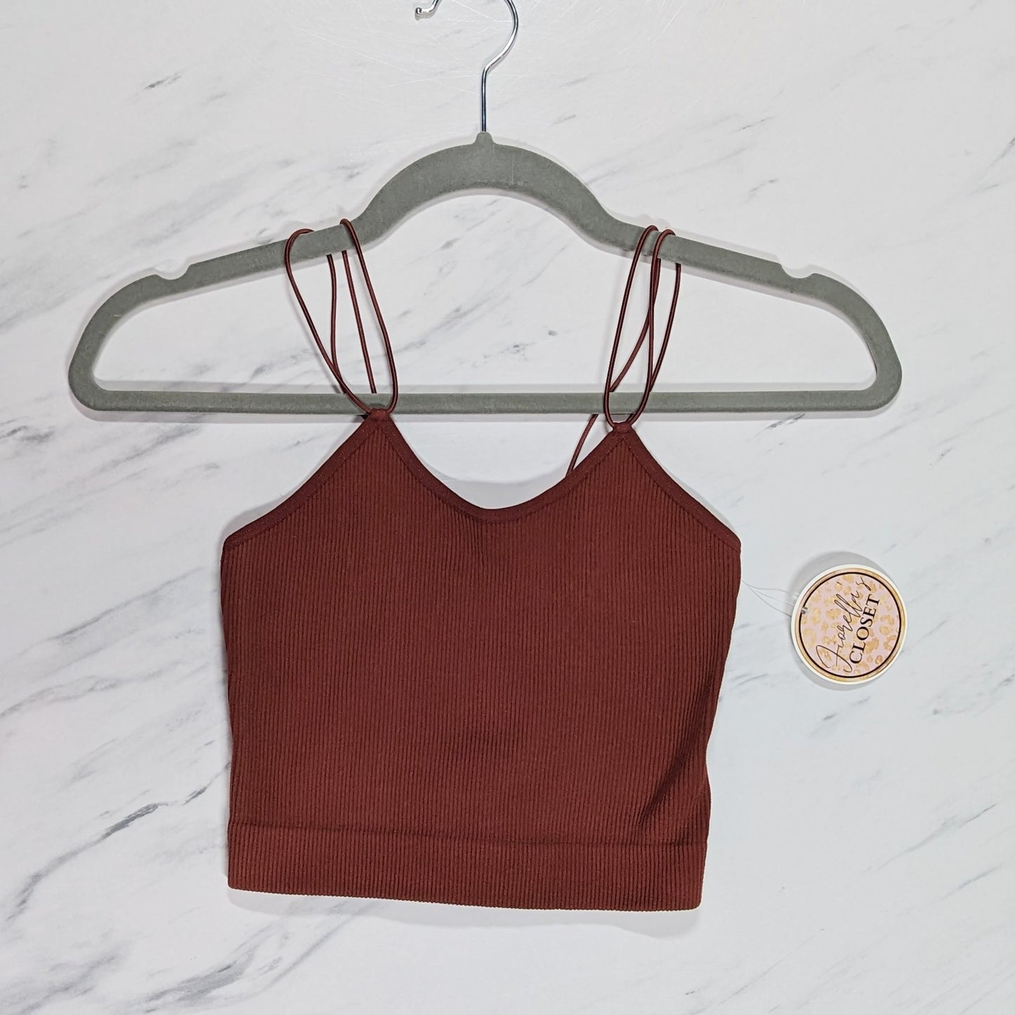 Ribbed Bralette Rust