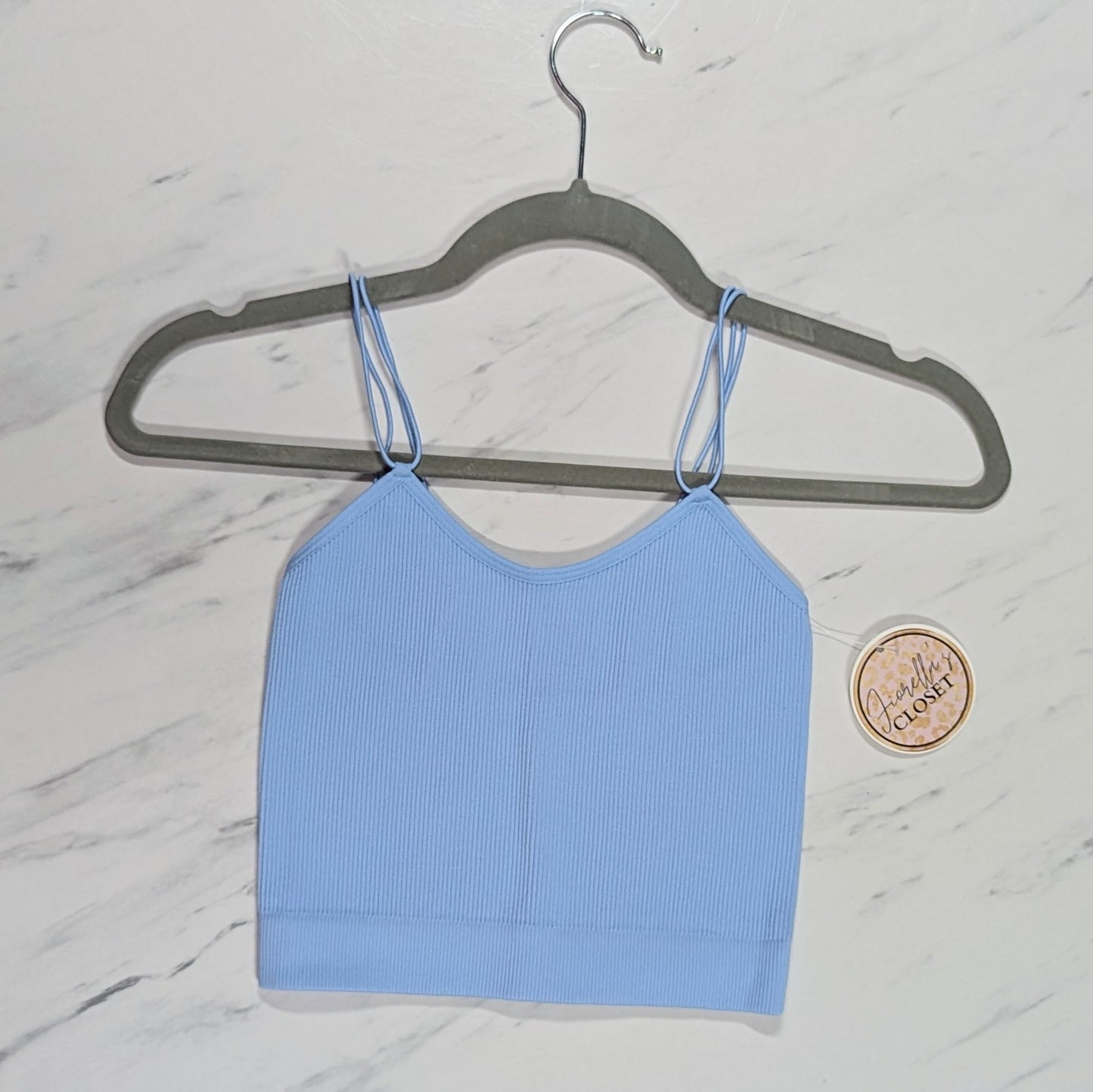 Ribbed Bralette Ice Blue