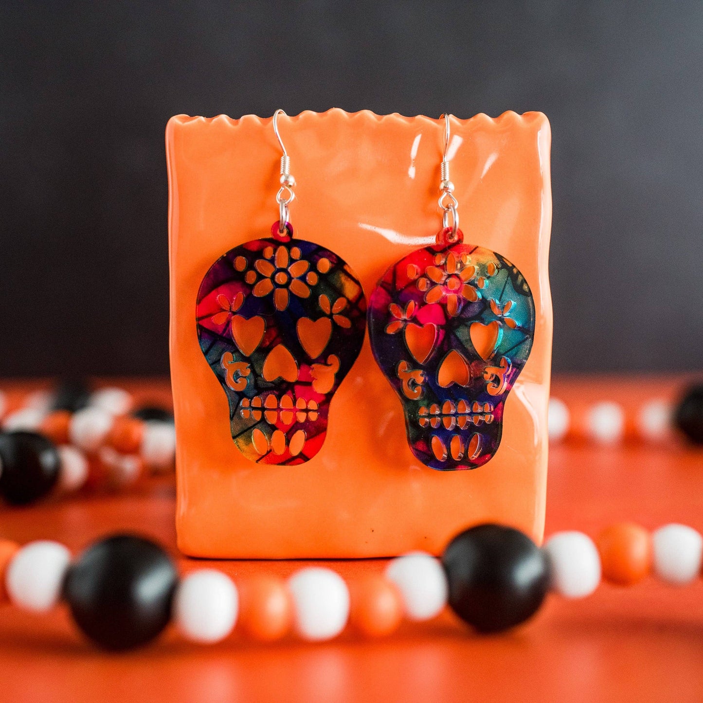 Sugar Skull Dangle Earrings