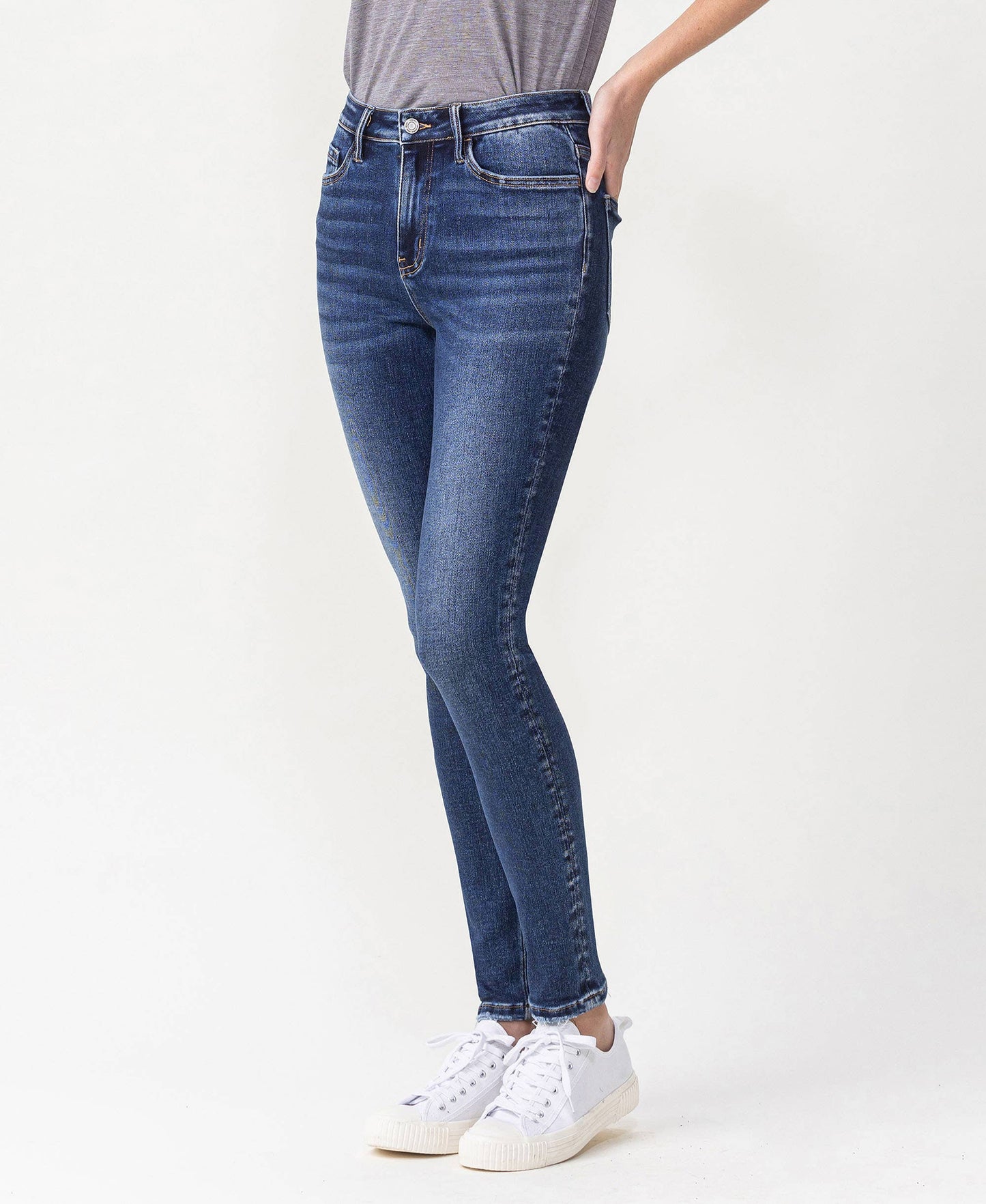 High Rise Ankle Skinny Jeans